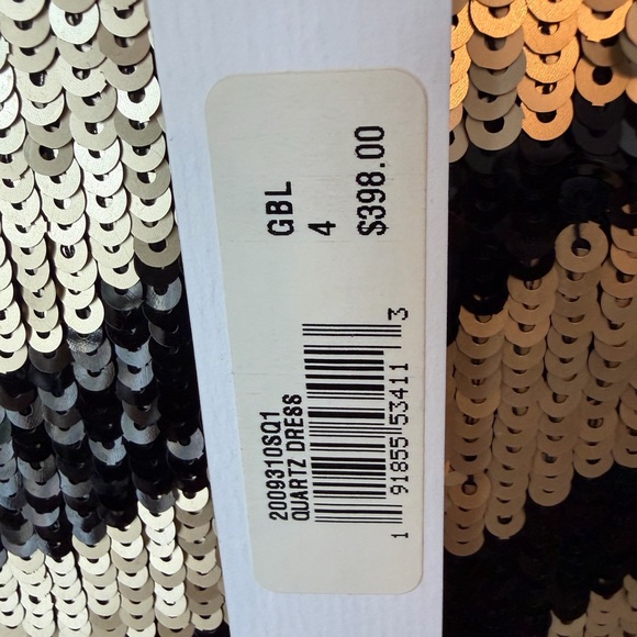 Trina Turk Black and Gold Sequin Mini Dress - Picture 8 of 12